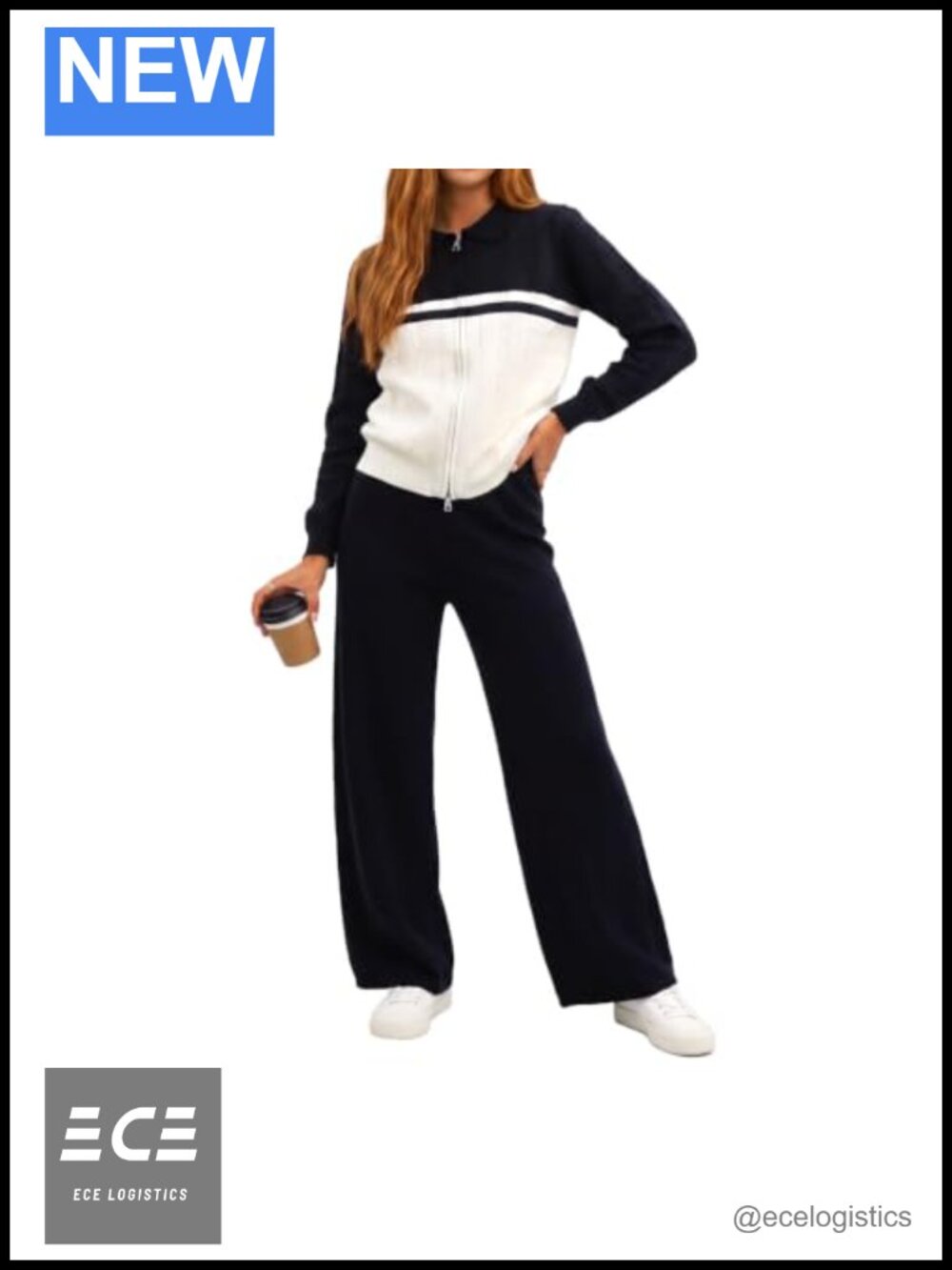 Women's 2 Piece Tracksuit Set Zip Up Top Sweatpants Athleisure